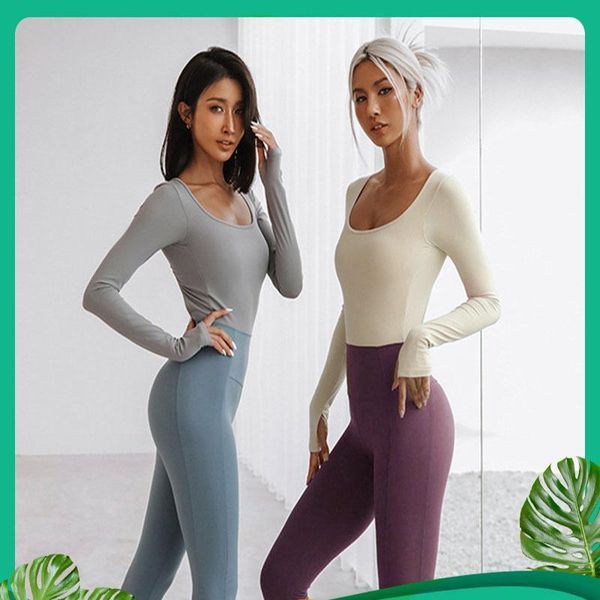 

yoga outfit one-piece patchwork sets women gym clothing with padded sports set rompers fitness jumpsuit back hollow long sleeve