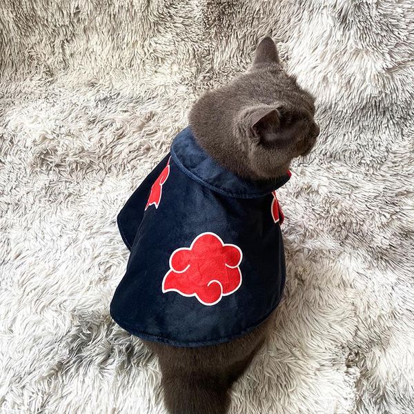 

cat costumes akatsuki cloak pet dog cape leisure uchiha sasuke uzumaki pets cosplay costume ninja winter warm fluffy dress