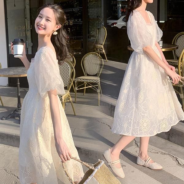 

maternity dresses 91350# clothes nursing dress loose lace patchwork pregnant women pregnancy breastfeeding, White