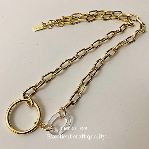 

chains gaku korean personality design metal acrylic stitching wild european and american necklace bracelet cold wind ladies jewelry, Silver