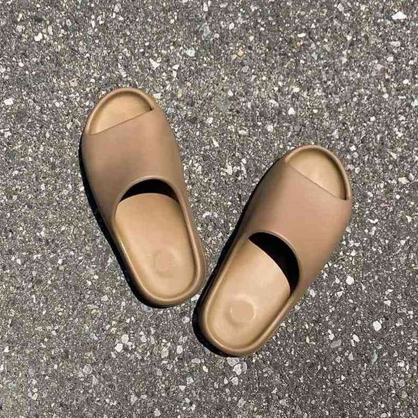 

yeesy slide women men slippers desert sand bone resin sandal bench foam runner sneakers indoor outdoor brown football basketball soccer shoe, Black