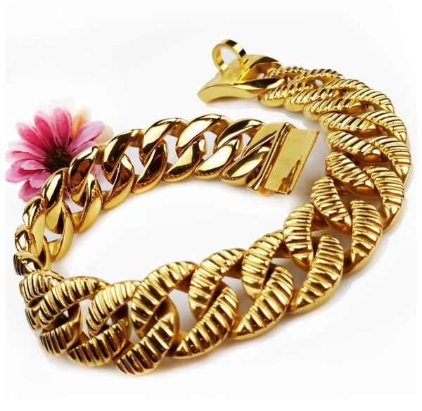 

dog collars & leashes stainless steel collar 32mm rose gold pet chain large trainning corrosion engrave