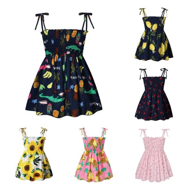 

girl's dresses girls dress floral kids for princess children clothes casual wear vestido infantil 1-6 years, Red;yellow