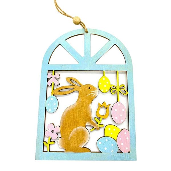 

easter hanging decoration wooden ornaments cute home decor for flower eggs diy crafts decorative objects & figurines