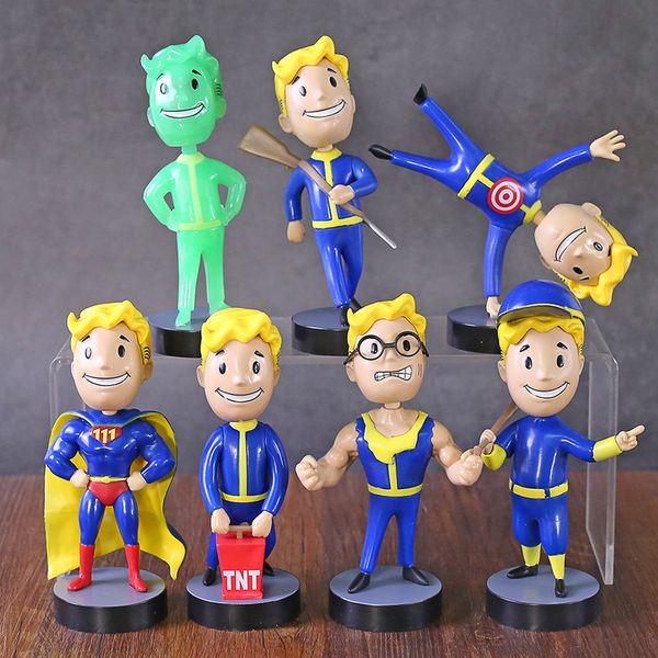 

Fallout Vault Boy Series Bobble Head Doll Q Version Figure PVC Figurine Model Toy