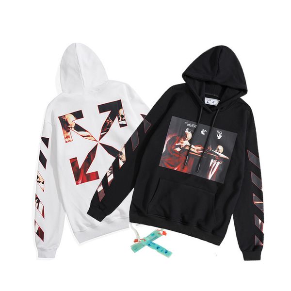 

21 autumn tide off religious oil painting leonardo da vinci hat men's and women's casual terry sweater, Black