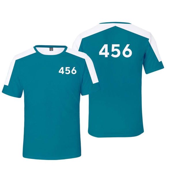 

men's t-shirts squid game shirt summer men t-shirt digital 456 218 graphic printing oversized fashion o-neck short sleeve casual tee, White;black