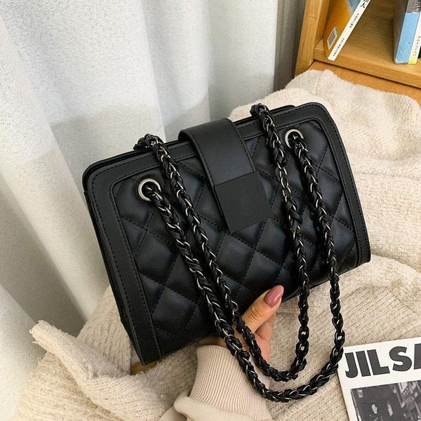 

shoulder bags pu leather diamond lattice crossbody for women 2021 winter brand designer chain