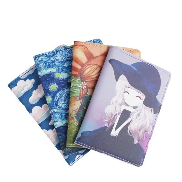 

card holders 066f multifunctional travel passport holder cover pu leather case protector organizer, Brown;gray