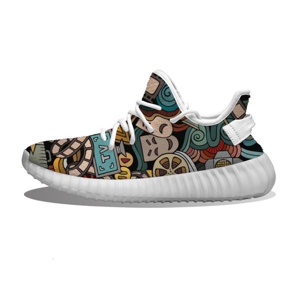 

diy custom cartoon hand drawn doodl running sho mh printed mens womens trainers outdoor sports sneakers