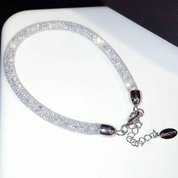 

tennis exquisite single circle crystal rhinestones bangles for women fashion jewelry gift bangle, Golden;silver
