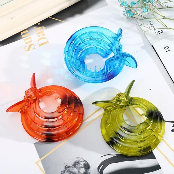 

girls hair clips plastic ponytail holder claw with teeth accessories for women round head headwear hairpin clip