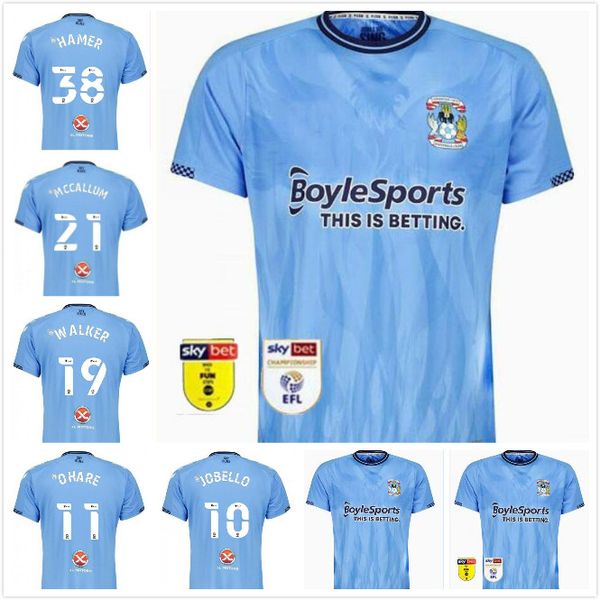 

2021 2022 coventry city soccer jerseys biamou godden jobello bakayoko shipley kelly jones allen wreath custom 21 22 home blue football shirt, Black;yellow