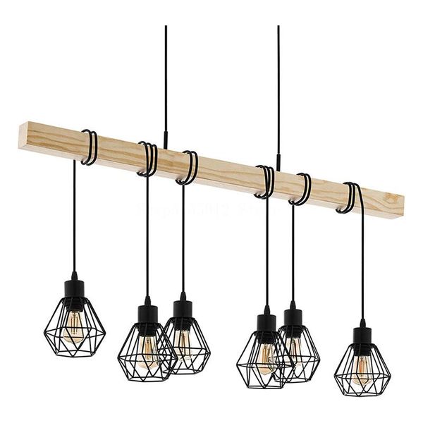 

pendant lamps modern wood led light fixture nordic metal birdcage living room decoration hanging lighting home decor lamp