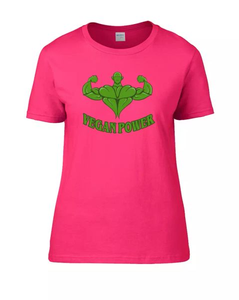 

Vegan Power- Veganism Strong Man- Women's T-Shirt, White;black