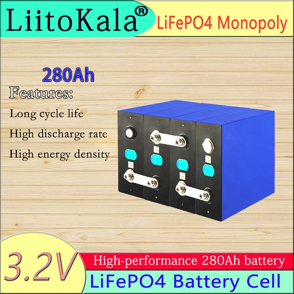 

liitokala 3.2v 280ah lifepo4 battery diy 12v 24v 48v rechargeable batteries pack for electric scooter rv solar storage syste
