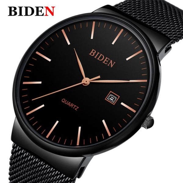 

wristwatches men watches women casual quartz watch milanese loop bands date waterproof ultra thin relogio masculino, Slivery;brown