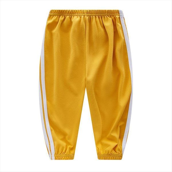 

kids pants boy girl summer solid color trousers children ankle length for baby boys casual loose, Blue