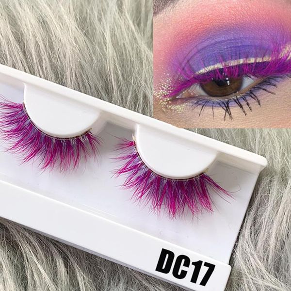

false eyelashes rainsin colored mink colorful party lashes ball use makeup lash halloween eyelash