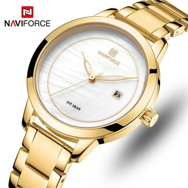 

naviforce brand luxury women watch fashion casual lady waterproof clock women's wristwatch quartz relogio feminino 220228, Slivery;golden