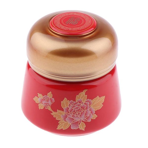 

storage bottles & jars 170ml leakproof empty ceramic loose powder makeup case tea tin pot containers
