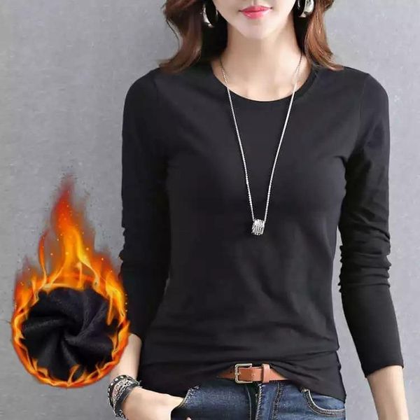 

autumn long sleeve plus velvet womens sweaters casual bottoming shirt pullover solid pull femme sweatershirt, White;black