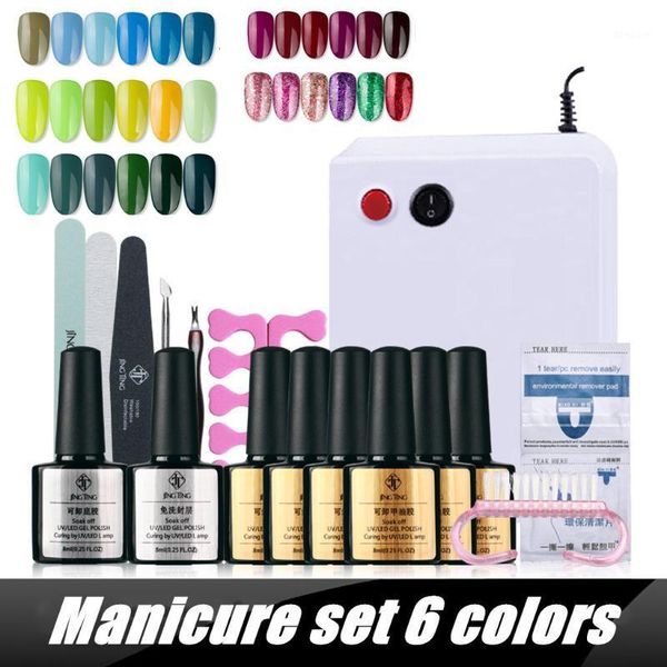 

nail set uv led lamp for manicure gel polish kit art tools diy varnish1