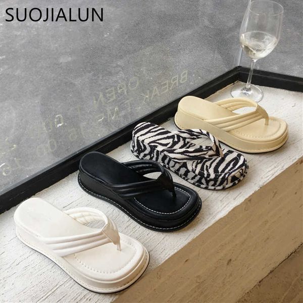 

suojialun summer platform designer women flip flops casual outdoor beach slipper ladies open toe slip on slides sandal 210630, Black