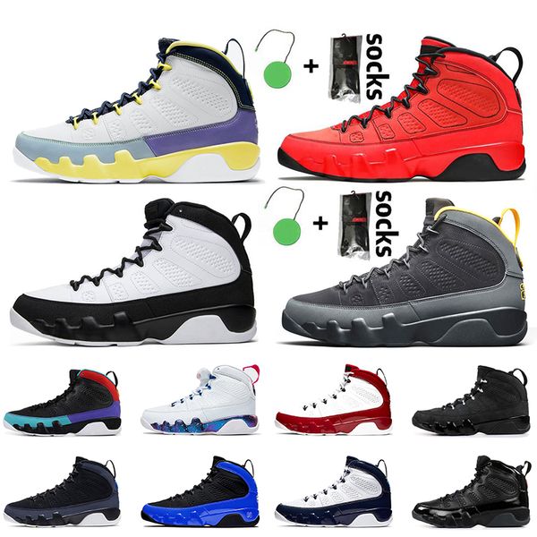 

2021 men womens 9s basketball shoes jumpman 9 sneakers chile red university blue change the world space jam white pink multi color trainers