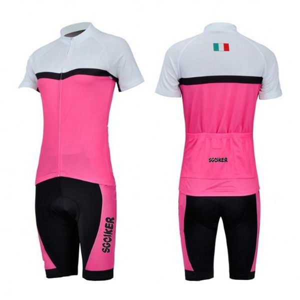

racing sets sgcike woman pink pro cycling jersey set summer bicycle maillot breathable mtb quick dry bike clothing ropa ciclismo 9d gel pad, Black;blue