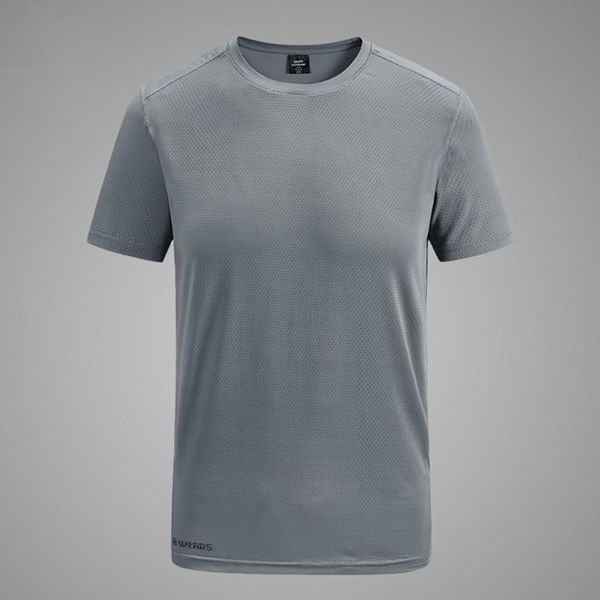 

men's t-shirts summer outdoor t-shirt plus size sport breathable tee casual slim streetwear round neck short sleeves, White;black