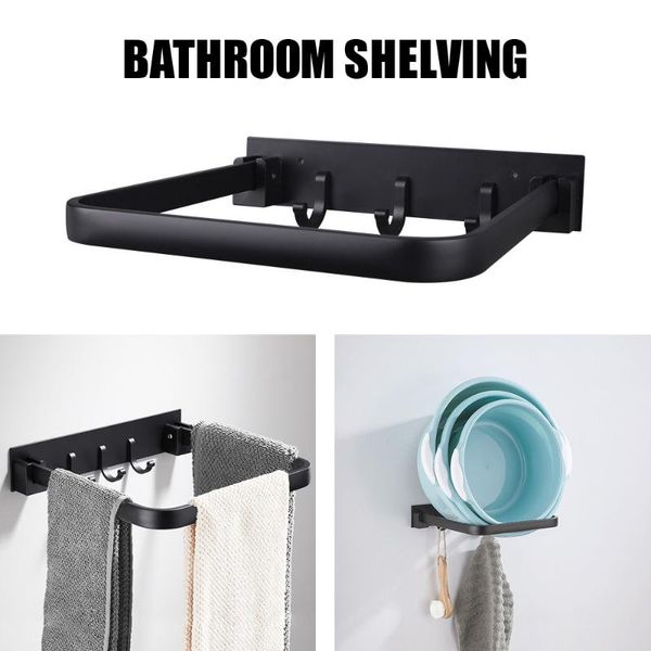 

hooks & rails folding washbasin shelf wall hang rack aluminum bathroom mounted washbowl holder showeroom kitchen storage support