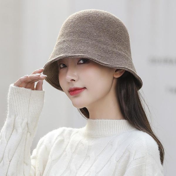 

wide brim hats harajuku foldable knitted soft breathable autumn fisherman's cap basin sun shading bucket hat girl protection for ladies, Blue;gray