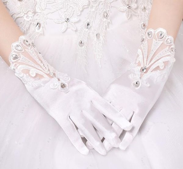 

bridal gloves sweat finger short lace evening party pricecess lady bridesmaid dancing wedding, White