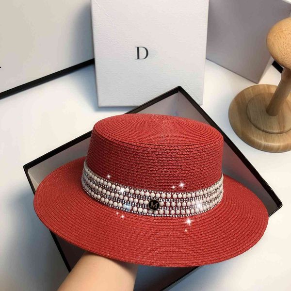

ceramic diamond hat for women's summer outing, Black;white