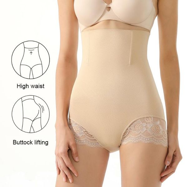 

women's shapers sh-0003 steel support non-slip lace panty underwear, Black;white