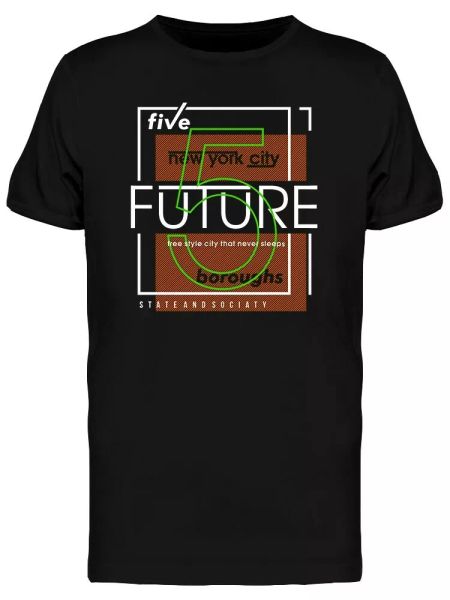 

new york five graphic tee men's -image by shutterstock, White;black