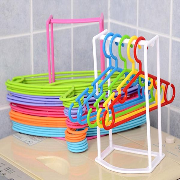 

hangers & racks creative plastic clothes save space finishing frame hanger companion rack and children 4 colors