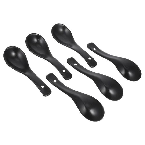 

spoons 6pcs ceramic dessert soup restaurant rice kitchen tableware
