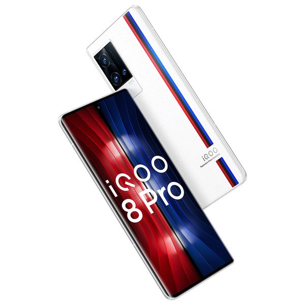 Original Vivo IQOO 8 Pro 5G Mobiltelefon 12 GB RAM 256 GB 512 GB ROM Snapdragon 888+ 50,0 MP AR AF OTG NFC Android 6,78 Zoll Vollbild 3D-Fingerabdruck-ID Face Wake Smart-Handy