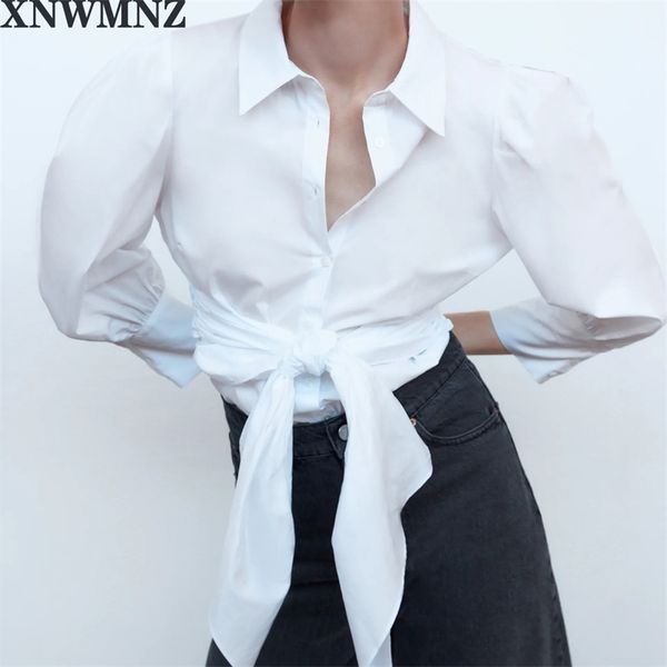 

white cotton shirt blouse autumn fashion slash women long sleeve 210520