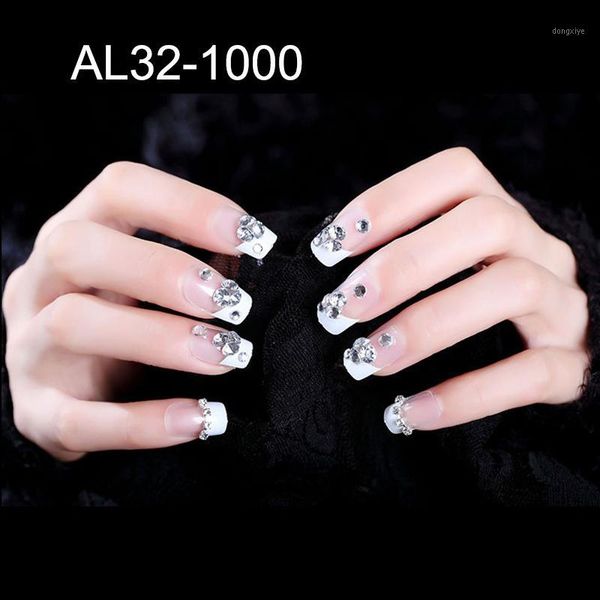 

24pcs acrylic artificial false french nail tips fake nails for wedding party art design cj6661, Black