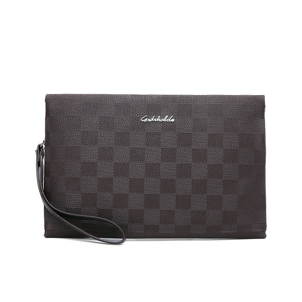 

2020 new men's clutch handbags business leather embossed casual men's large-capacity clutch envelope soft bag trend mpumc lianquan, Red;black