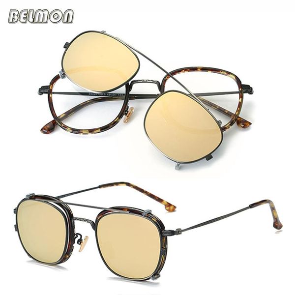 

fashion sunglasses frames spectacle frame men women with polarized clip on magnetic glasses male driving computer optical rs491, Black