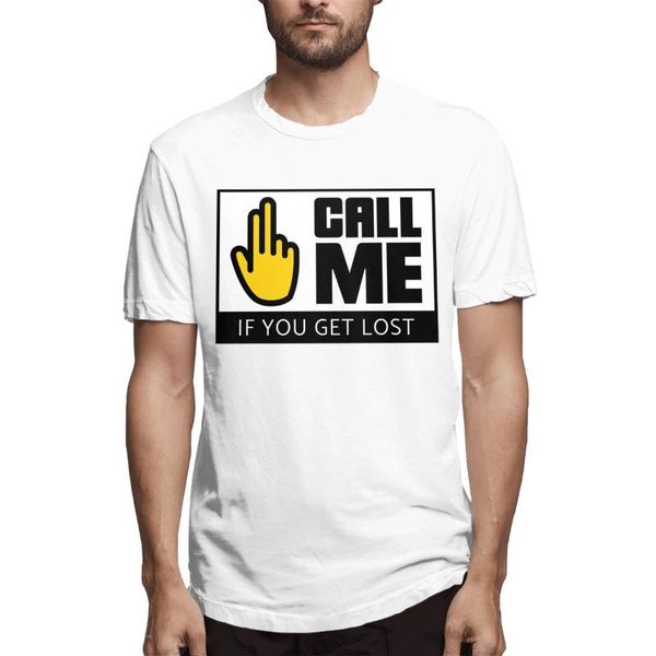 

men's t-shirts call me if you get lost design men amazing tee shirt short sleeve round neck t-shirt 100% cotton birthday present clothe, White;black