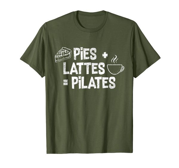 

pies lattes = pilates | funny fall season pilates class t-shirt, White;black