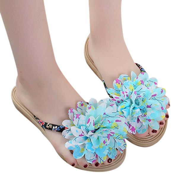

ladies flat with shoes sweet casual bohemian women's flip flops ethnic style beach non-slip clip-toe slipper 2021 slippers, Black