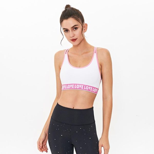 

workout bra women sports fitness push up letters sport jogging padded yoga gym underwear outfit