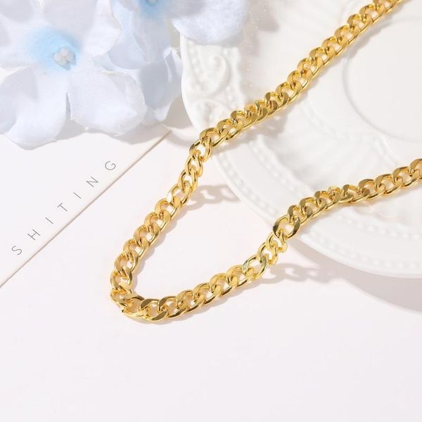 

pendant necklaces minimalist punk gold silver color chain long necklace for men women cool hip-hop party trendy jewelry charm gifts