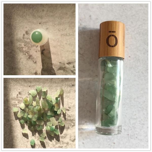 

storage bottles & jars 10ml lip oil container glass bottle jade massage roll ball essential oils roller perfum tubes sample